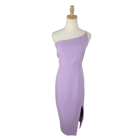 Lovers & Friends Lazo One Shoulder Dress Lilac Purple Sz M - Picture 2 of 13